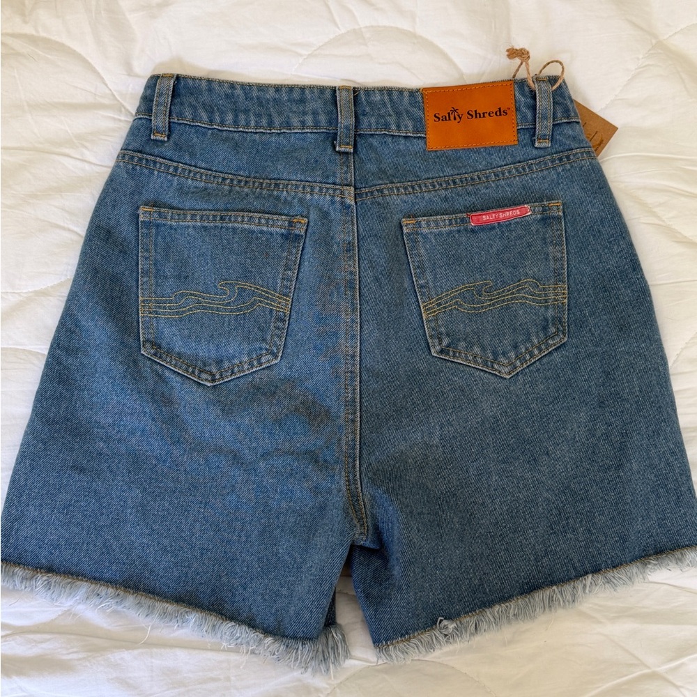 Salty Shreds Blue Denim Women's Shorts
